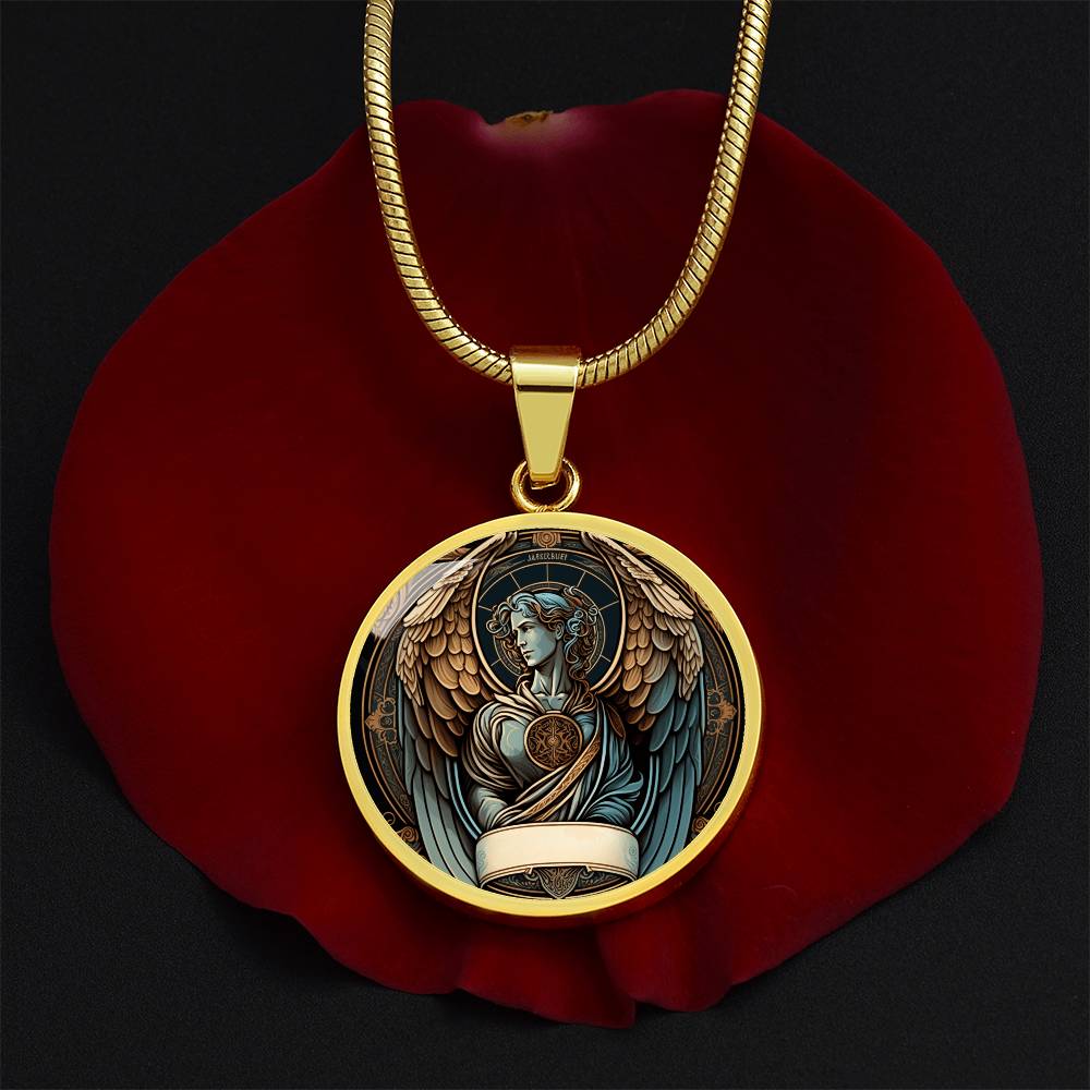 Archangel Gabriel Graphic Art Necklace