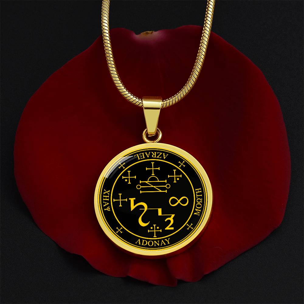 Archangel Azrael Sigil Necklace - Black