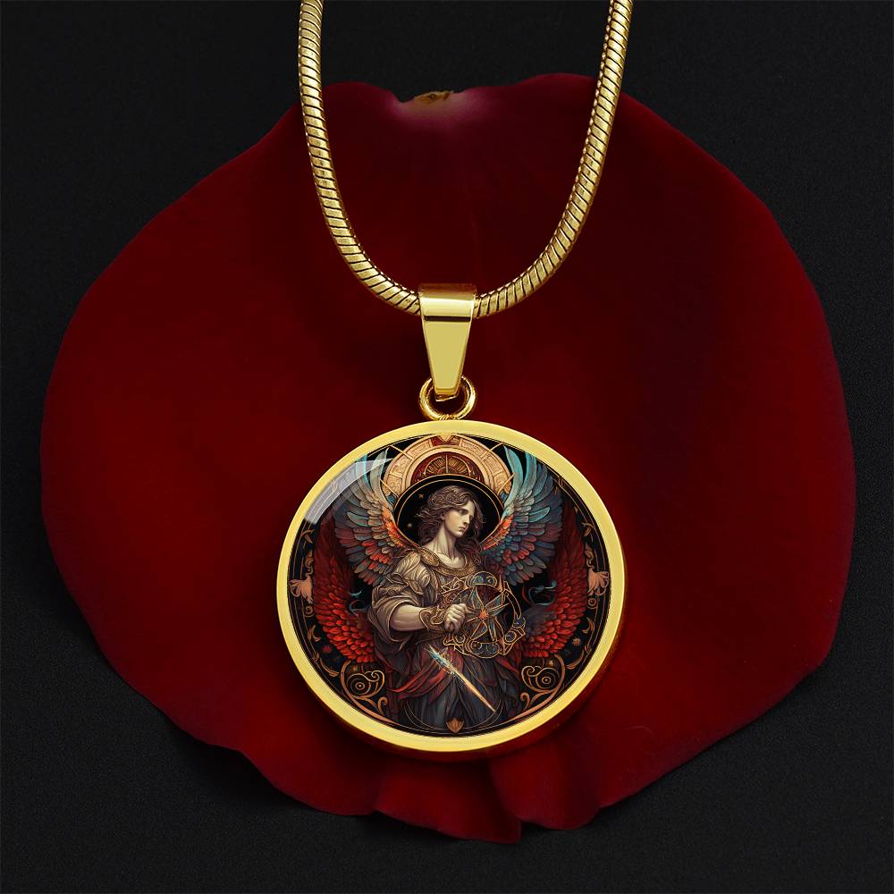 Archangel Sandalphon Graphic Art Necklace