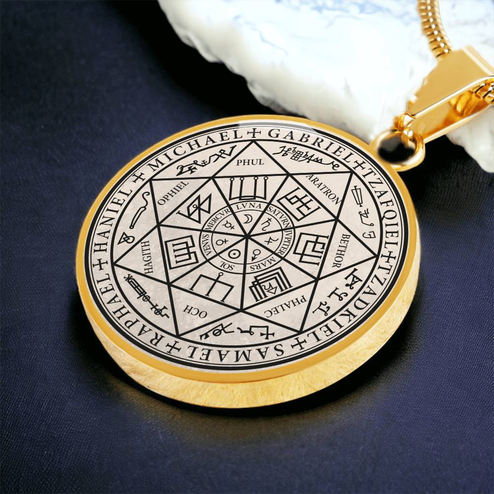 7 Archangels Sigil Necklace - Old Manuscript