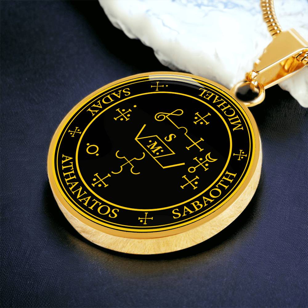 Archangel Michael Sigil Necklace - Black