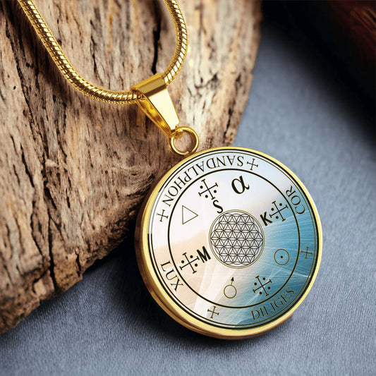archangel sandalphon sigil necklace manifestation sigil angel art graphic pendant necklace silver necklace 18k gold plated necklace gold angel necklace angel charm guardian angel gift spiritual jewelry pendant necklace protection sigil boho chic