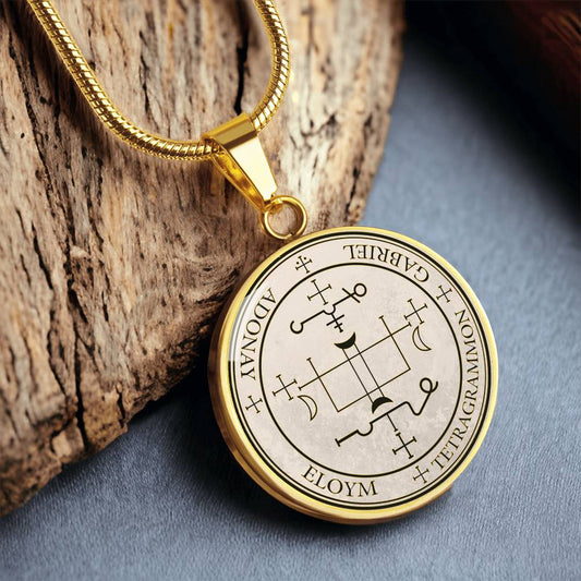 archangel Gabriel sigil necklace manifestation sigil angel art graphic pendant necklace silver necklace 18k gold plated necklace gold angel necklace angel charm guardian angel gift spiritual jewelry pendant necklace protection sigil boho chic