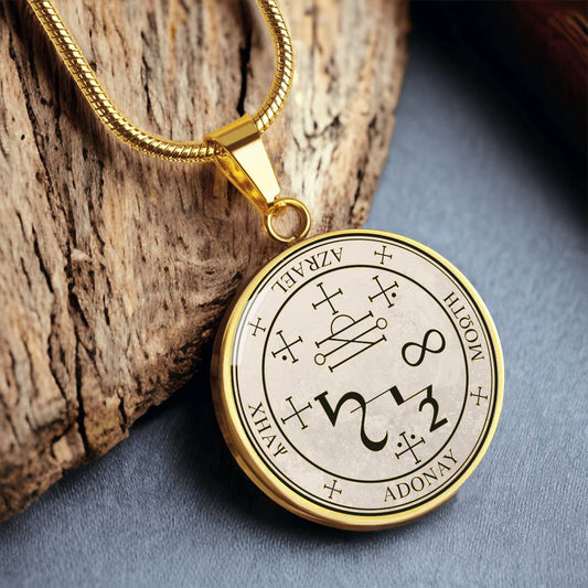 archangel Azrael sigil necklace manifestation sigil angel art graphic pendant necklace silver necklace 18k gold plated necklace gold angel necklace angel charm guardian angel gift spiritual jewelry pendant necklace protection sigil boho chic