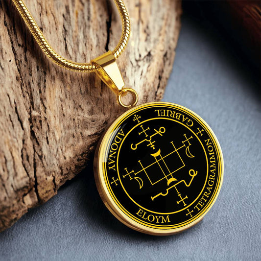 archangel Gabriel sigil necklace manifestation sigil angel art graphic pendant necklace silver necklace 18k gold plated necklace gold angel necklace angel charm guardian angel gift spiritual jewelry pendant necklace protection sigil boho chic