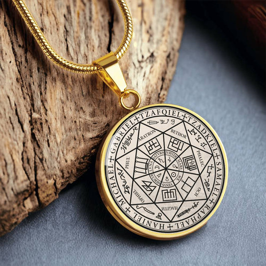 7 archangels sigil necklace manifestation sigil angel art graphic pendant necklace silver necklace 18k gold plated necklace gold angel necklace angel charm guardian angel gift spiritual jewelry pendant necklace protection sigil boho chic