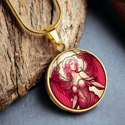 archangel ariel necklace art deco art nouveau angel art graphic pendant necklace silver necklace 18k gold plated necklace gold angel necklace angel charm guardian angel gift spiritual jewelry archangel ariel pendant necklace divine feminine