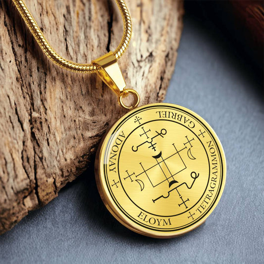 archangel Gabriel sigil necklace manifestation sigil angel art graphic pendant necklace silver necklace 18k gold plated necklace gold angel necklace angel charm guardian angel gift spiritual jewelry pendant necklace protection sigil boho chic