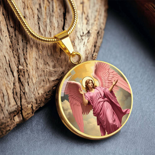 archangel ariel necklace art deco art nouveau angel art graphic pendant necklace silver necklace 18k gold plated necklace gold angel necklace angel charm guardian angel gift spiritual jewelry archangel ariel pendant necklace divine feminine