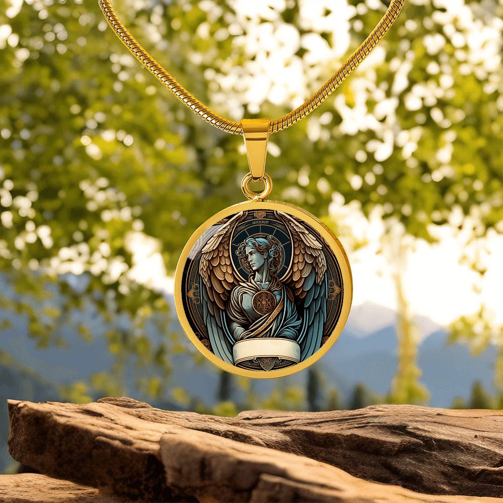 Archangel Gabriel Graphic Art Necklace