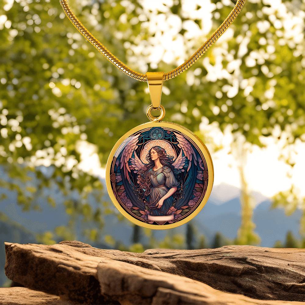 Archangel Raziel Graphic Art Necklace