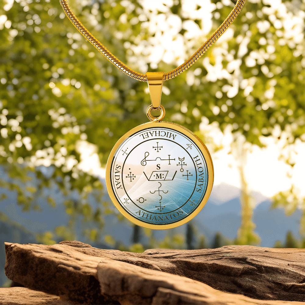 Archangel Michael Sigil Wave Necklace