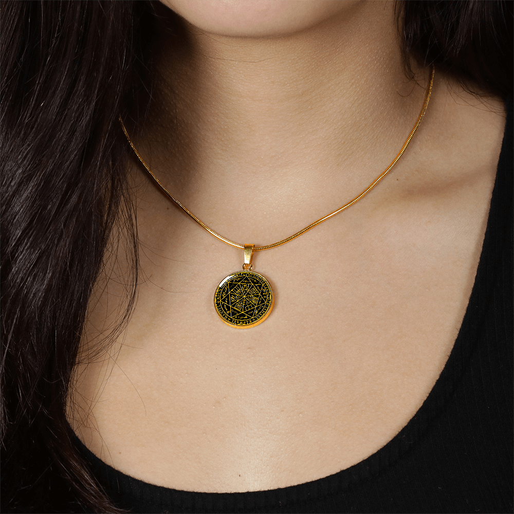 7 Archangels Sigil Necklace - Black
