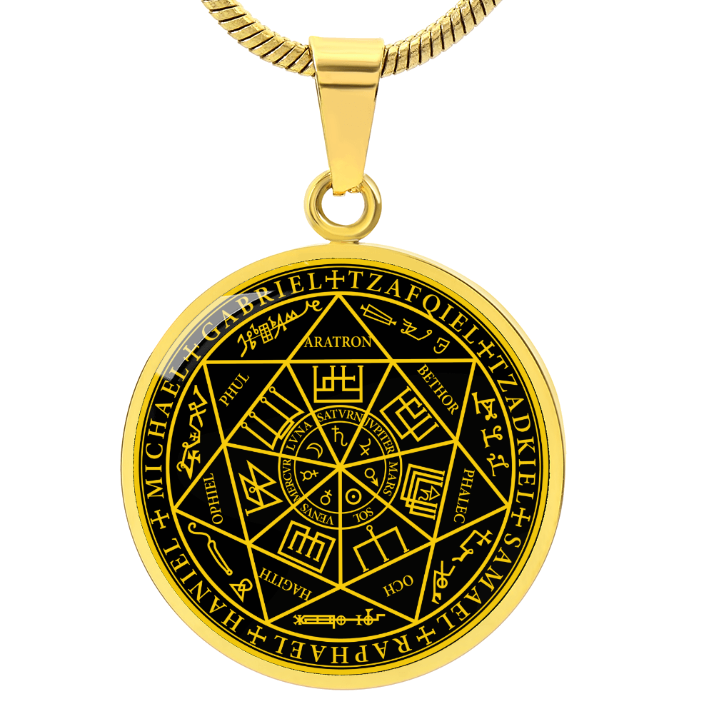 7 Archangels Sigil Necklace - Black