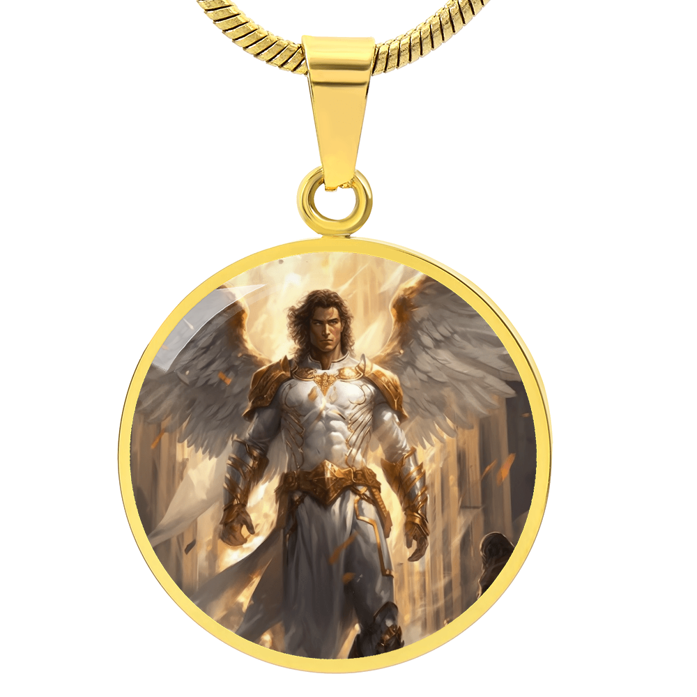 Archangel Raguel Graphic Art Necklace