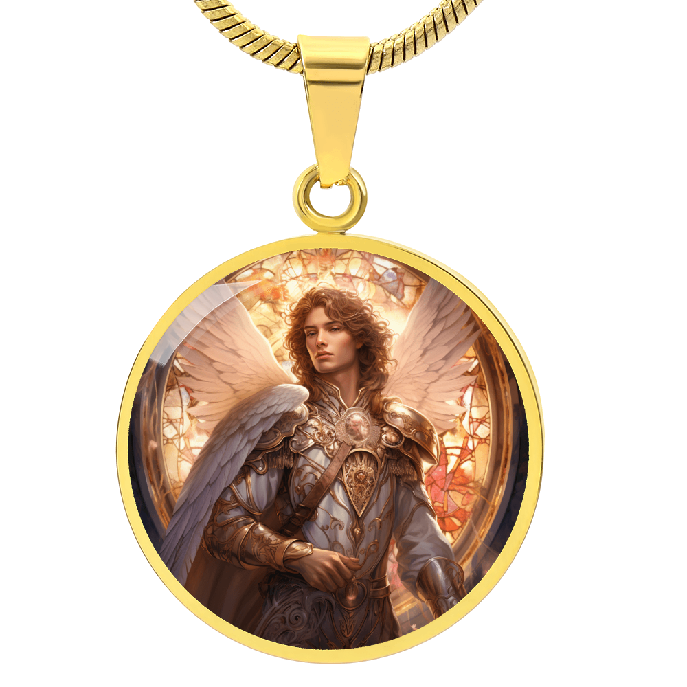 Archangel Chamuel Graphic Art Necklace