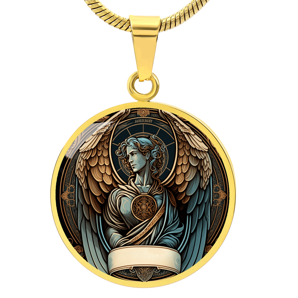 Archangel Gabriel Graphic Art Necklace