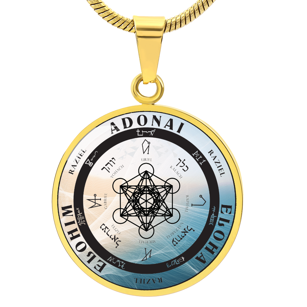 Archangel Raziel Sigil Wave Necklace