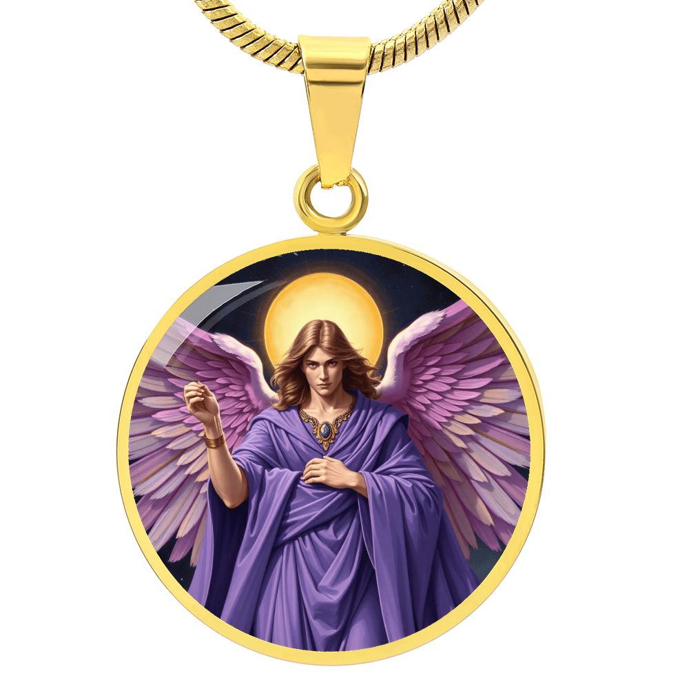 Archangel Zadkiel Graphic Art Necklace