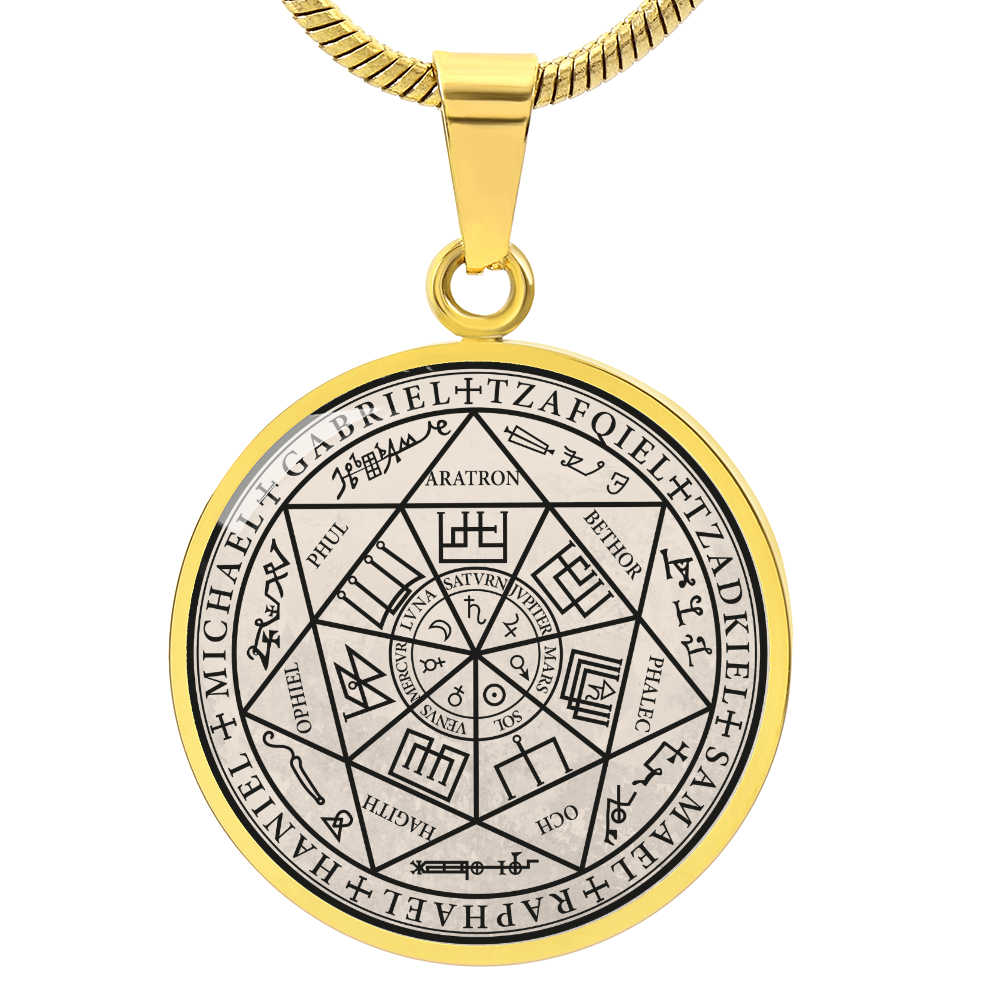 7 Archangels Sigil Necklace - Old Manuscript