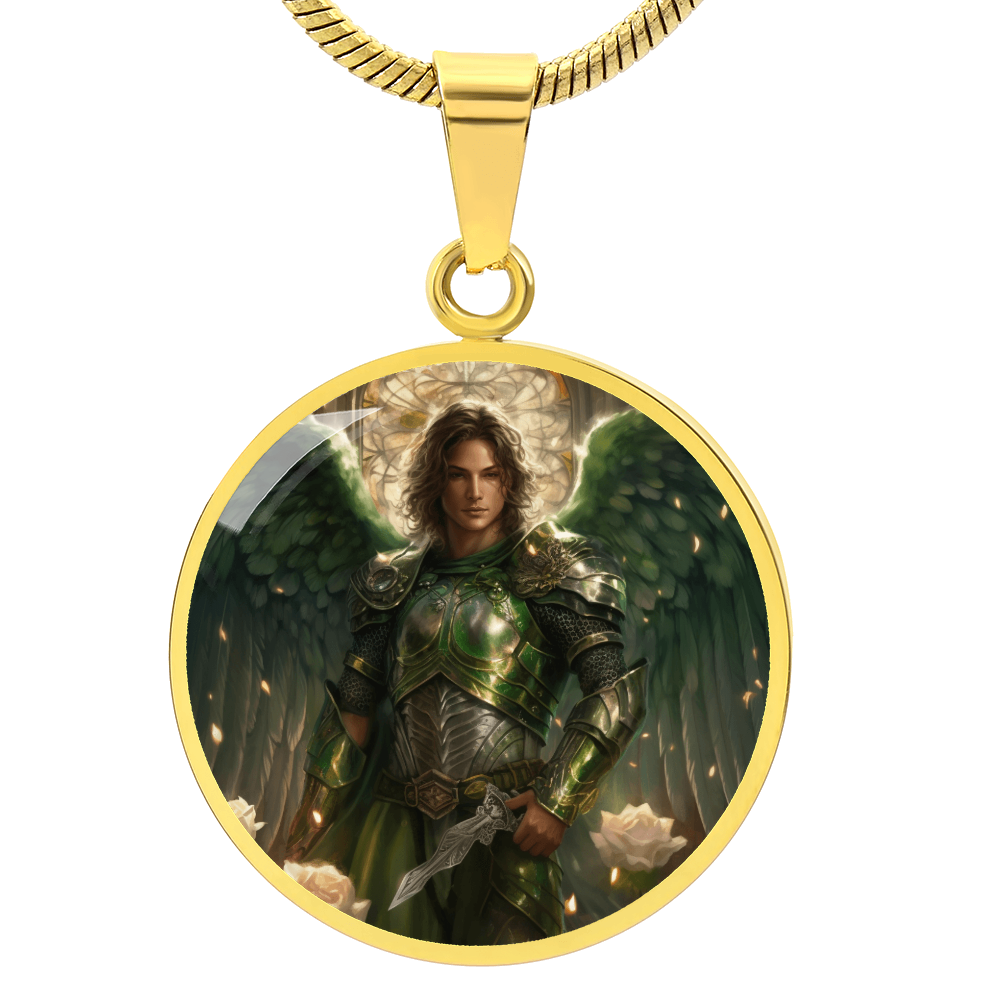 Archangel Barachiel Graphic Art Necklace
