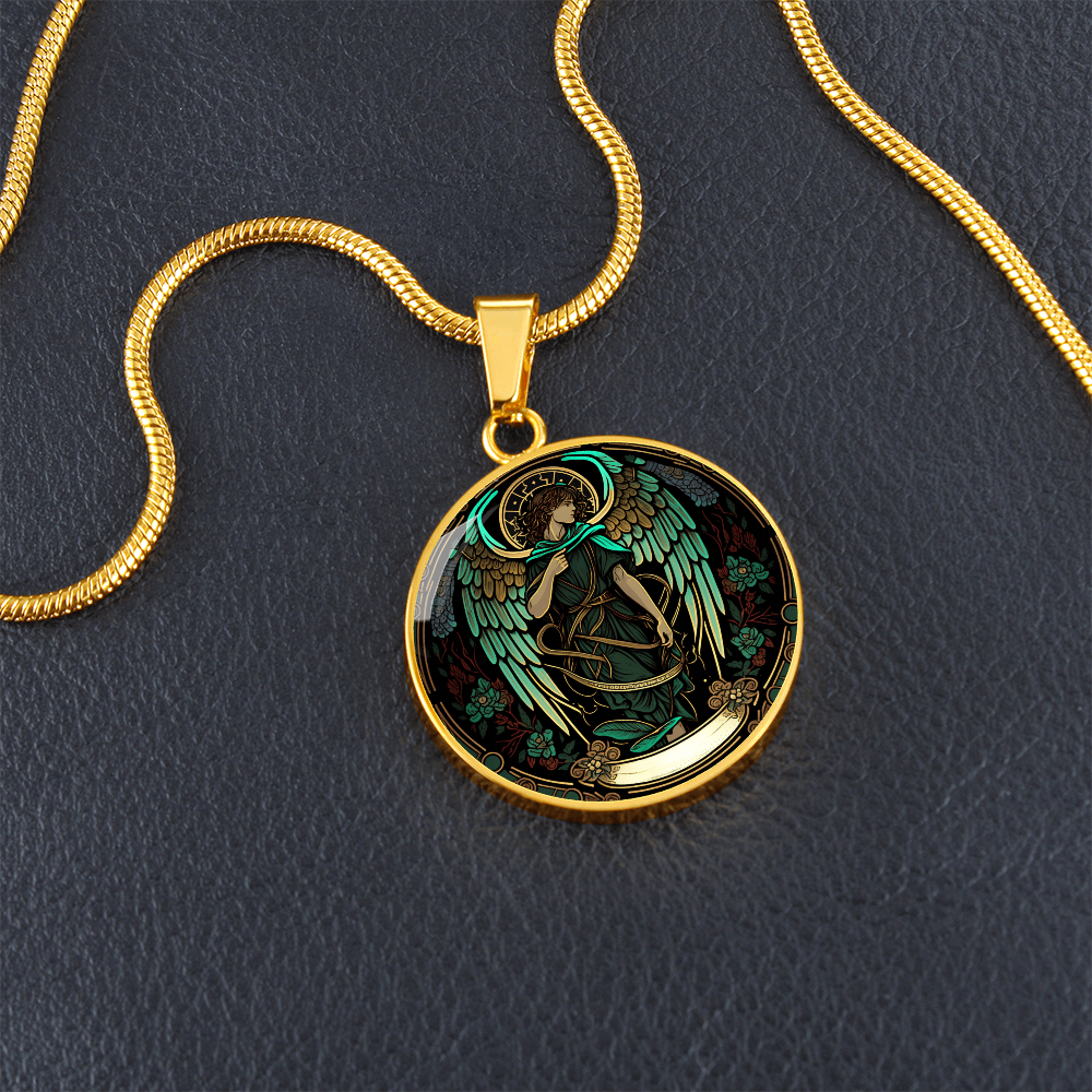 Archangel Raphael Graphic Art Necklace
