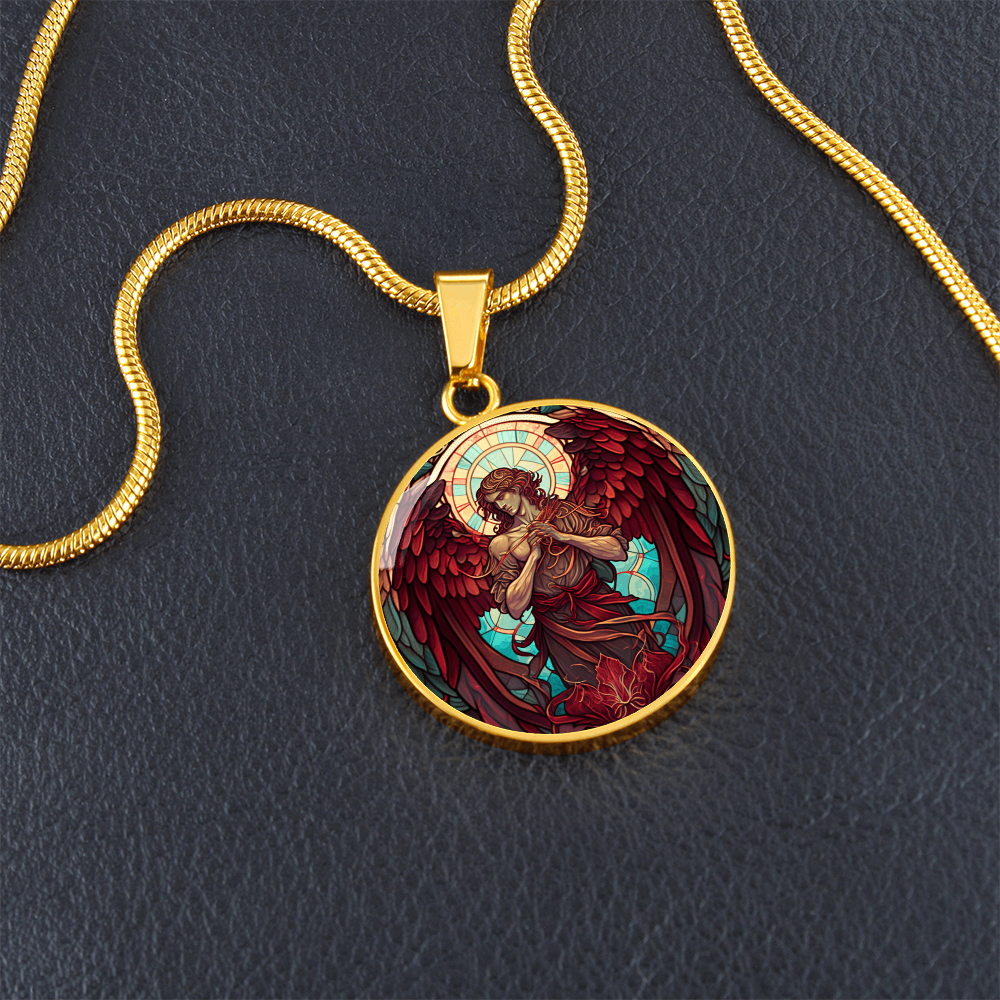 Archangel Uriel Graphic Art Necklace