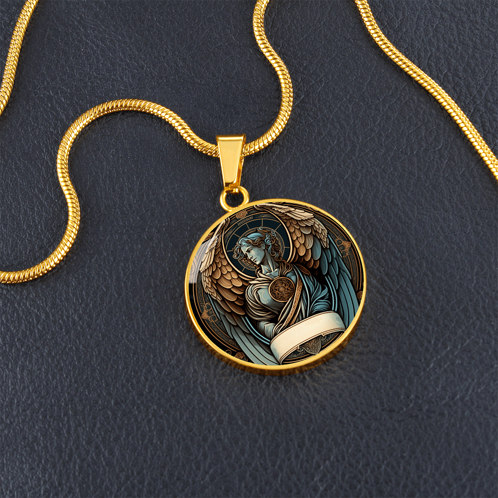 Archangel Gabriel Graphic Art Necklace
