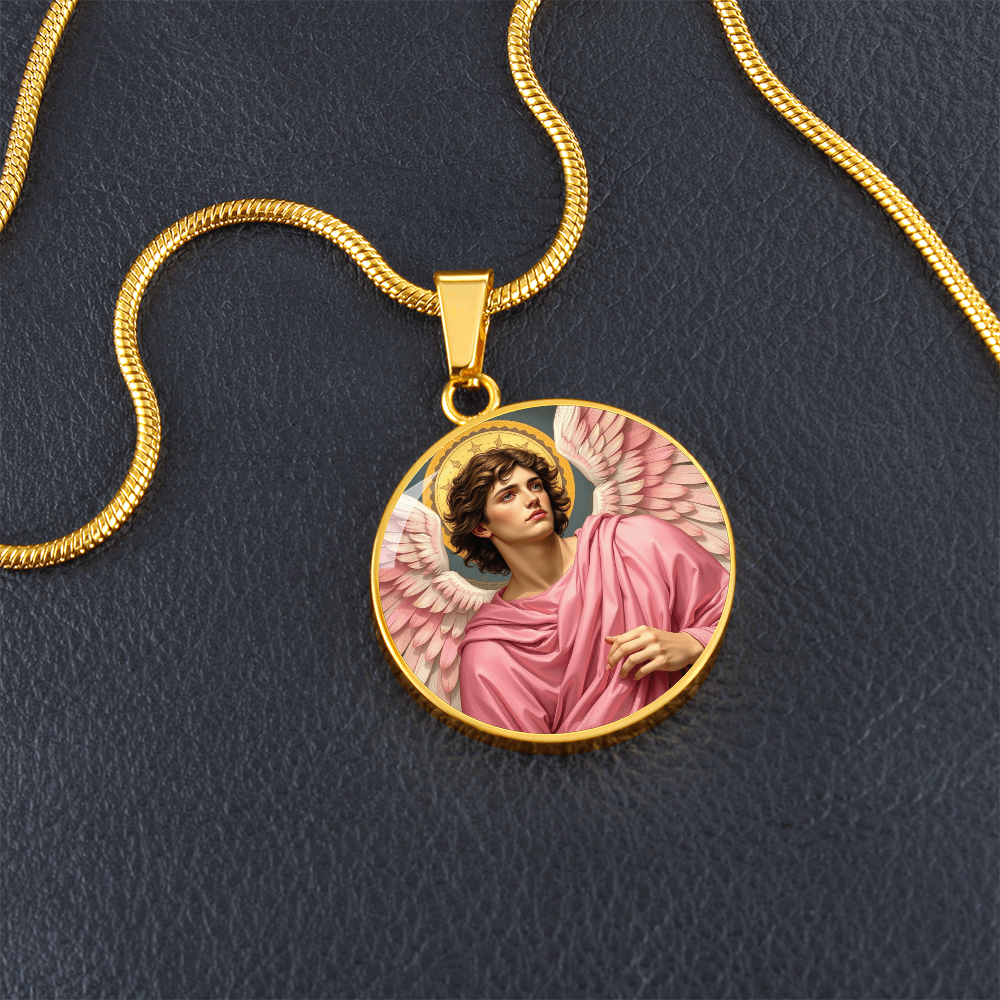 Archangel Chamuel Graphic Art Necklace