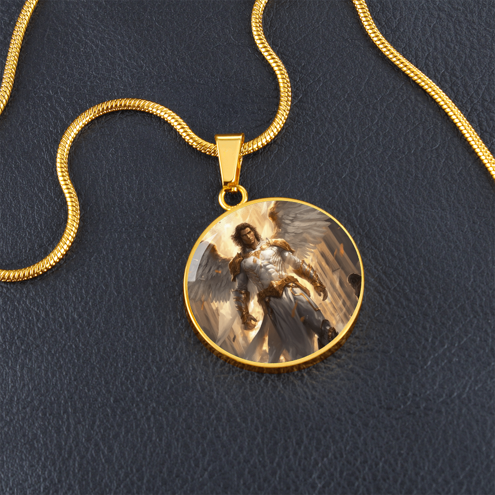 Archangel Raguel Graphic Art Necklace