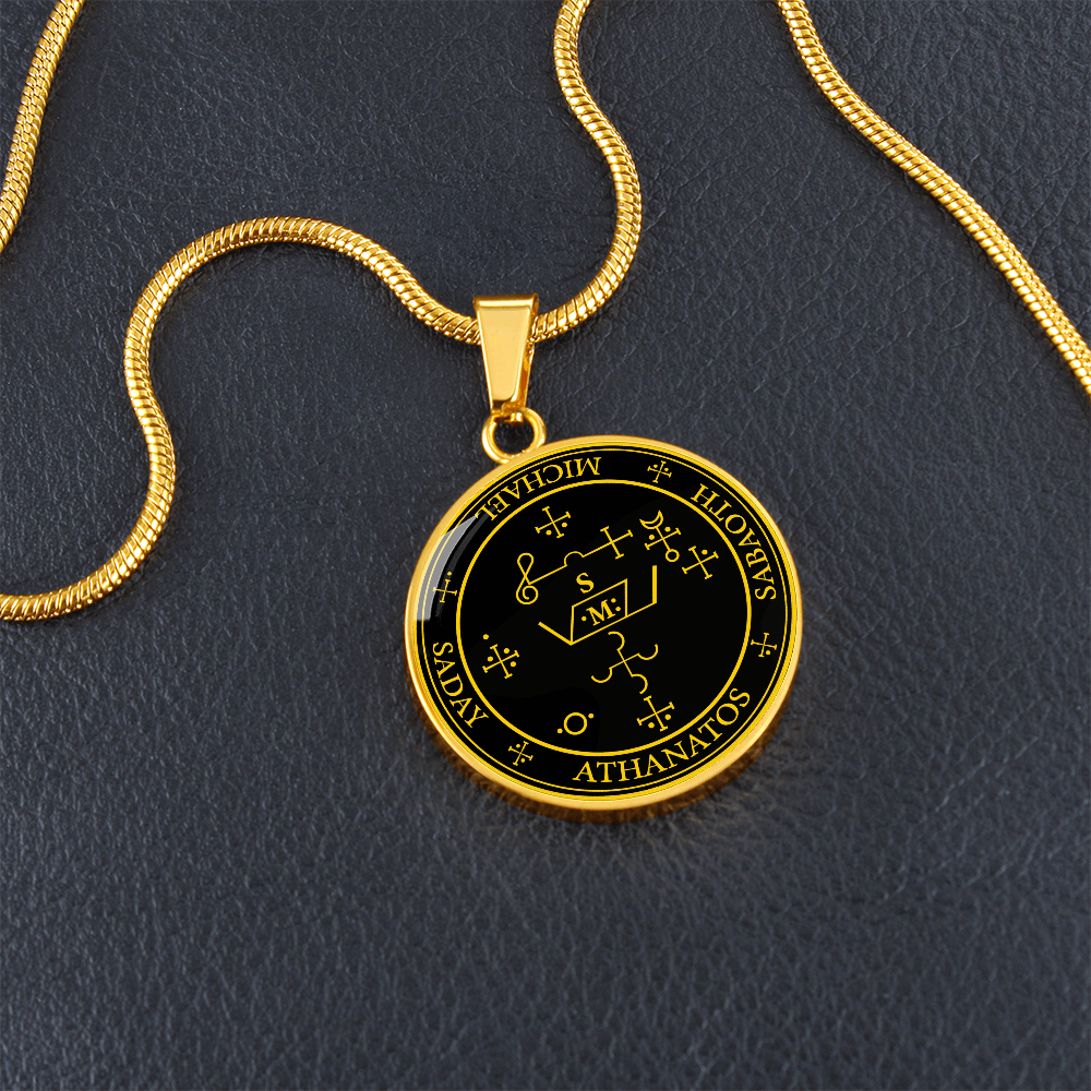 Archangel Michael Sigil Necklace - Black