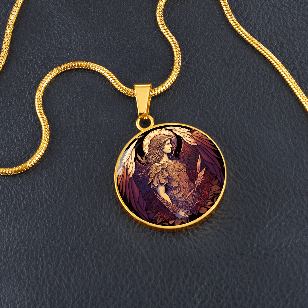 Archangel Jeremiel Graphic Art Necklace