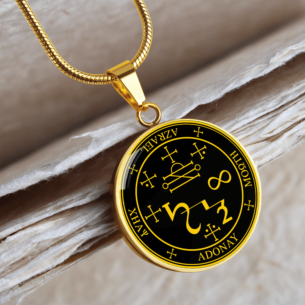 Archangel Azrael Sigil Necklace - Black