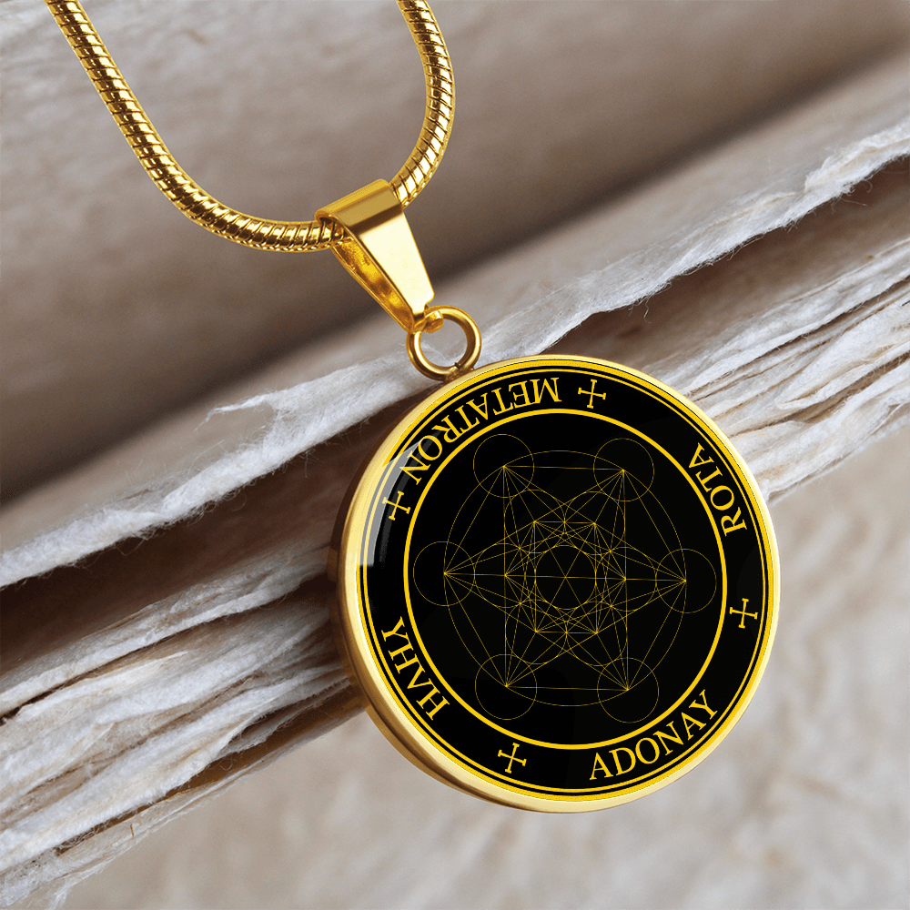 Archangel Metatron Sigil Necklace - Black