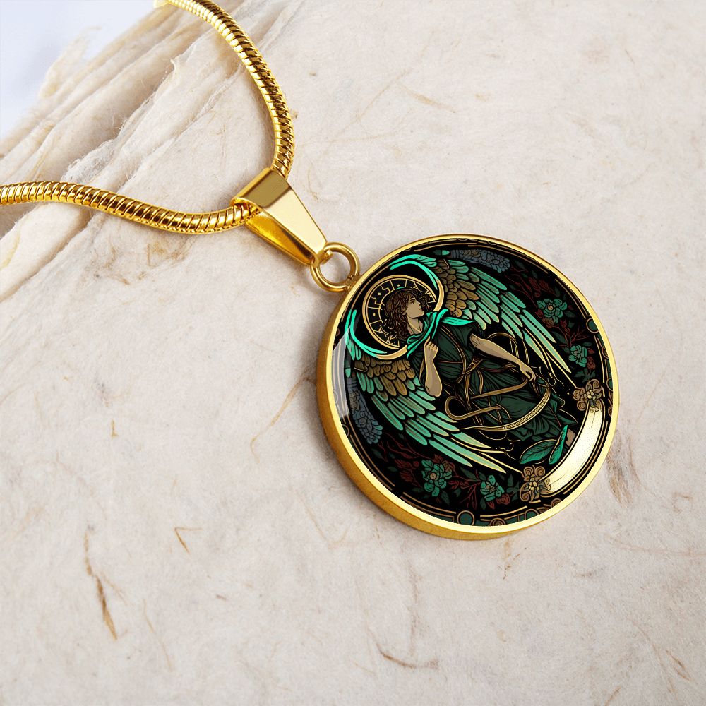 Archangel Raphael Graphic Art Necklace
