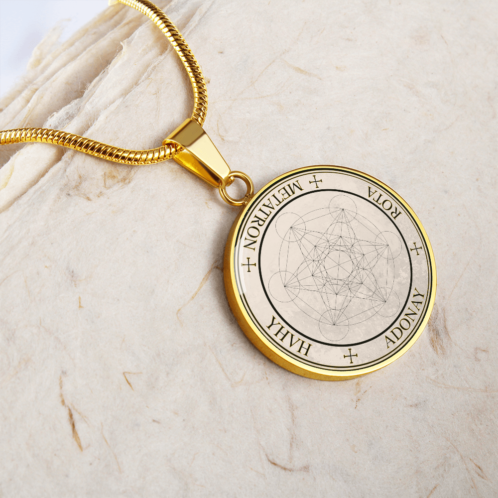 Archangel Metatron Sigil Necklace - Old Manuscript