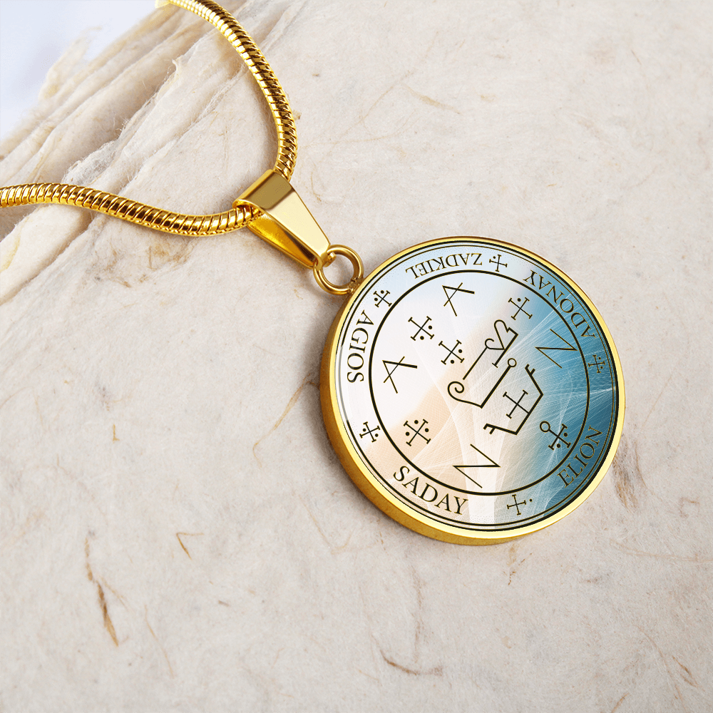 Archangel Zadkiel Sigil Wave Necklace