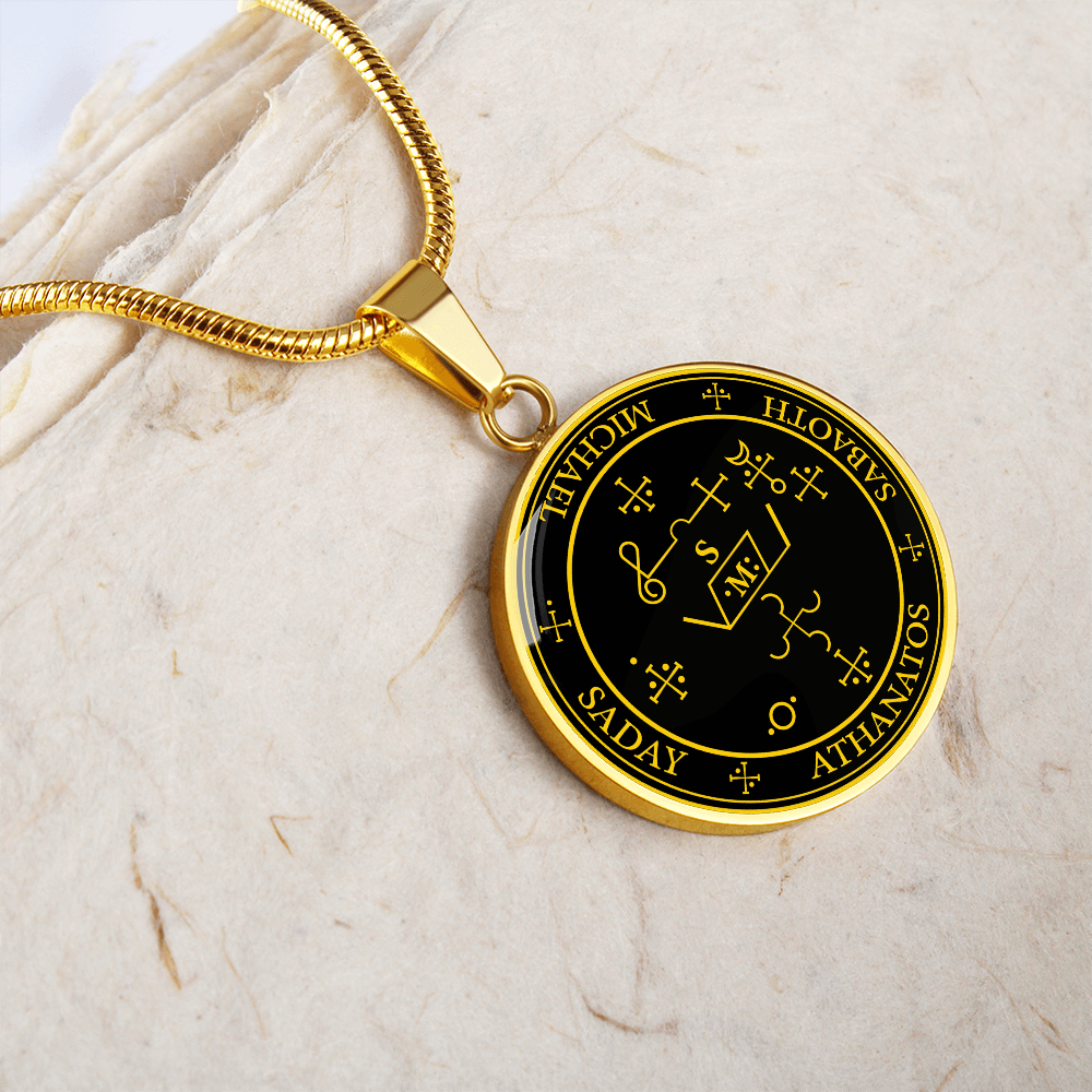 Archangel Michael Sigil Necklace - Black