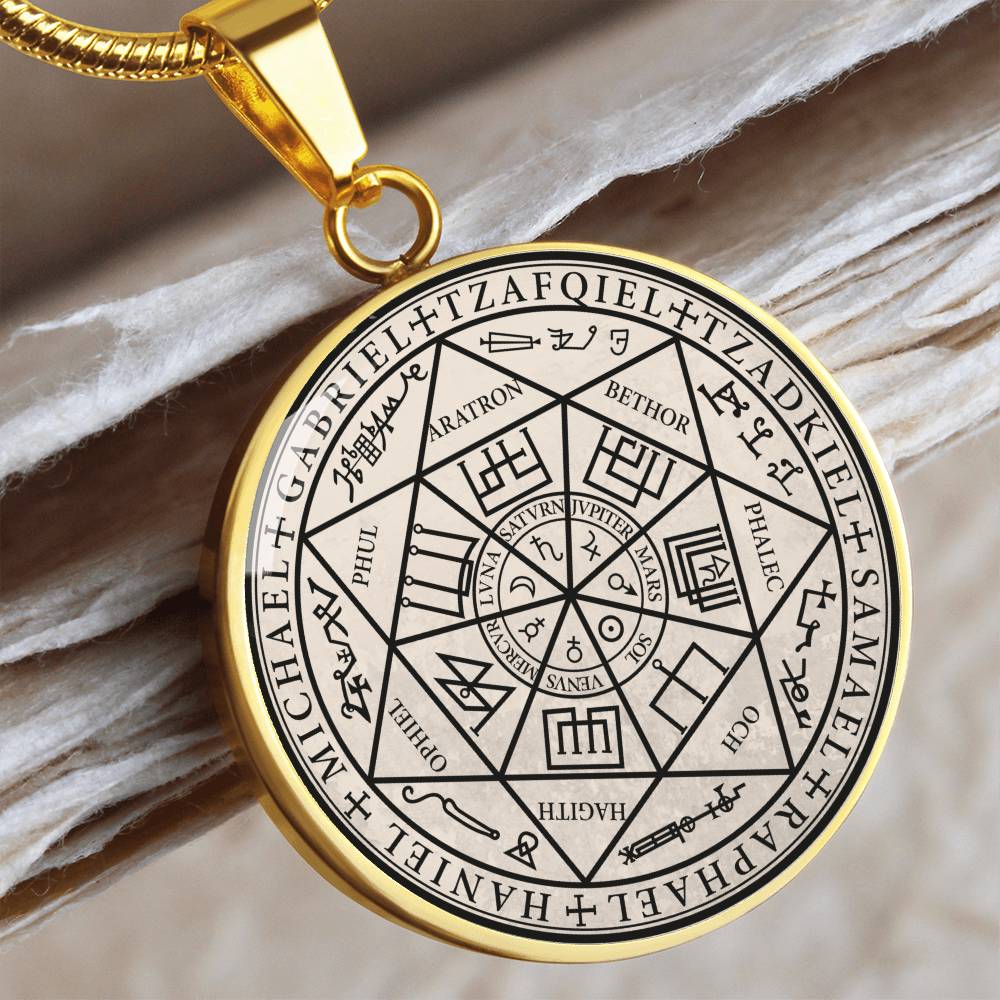 7 Archangels Sigil Necklace - Old Manuscript