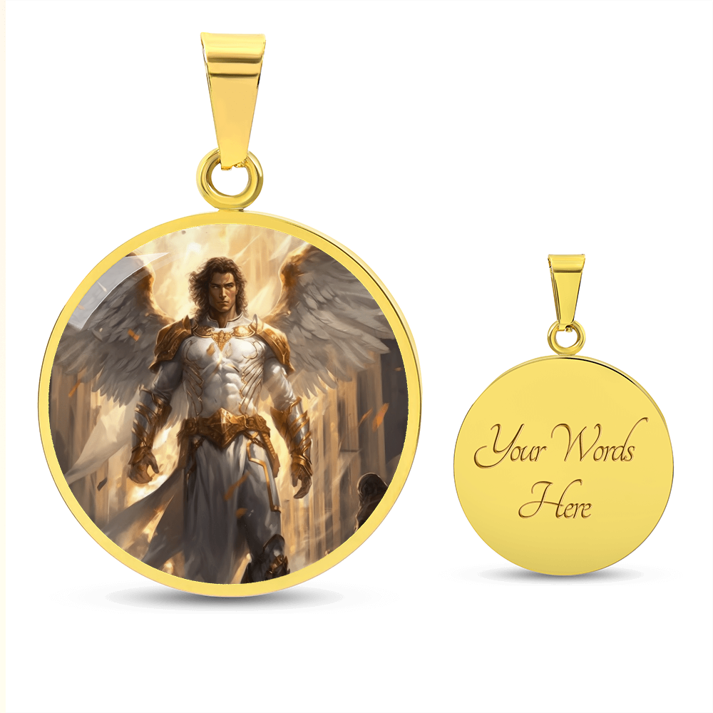 Archangel Raguel Graphic Art Necklace
