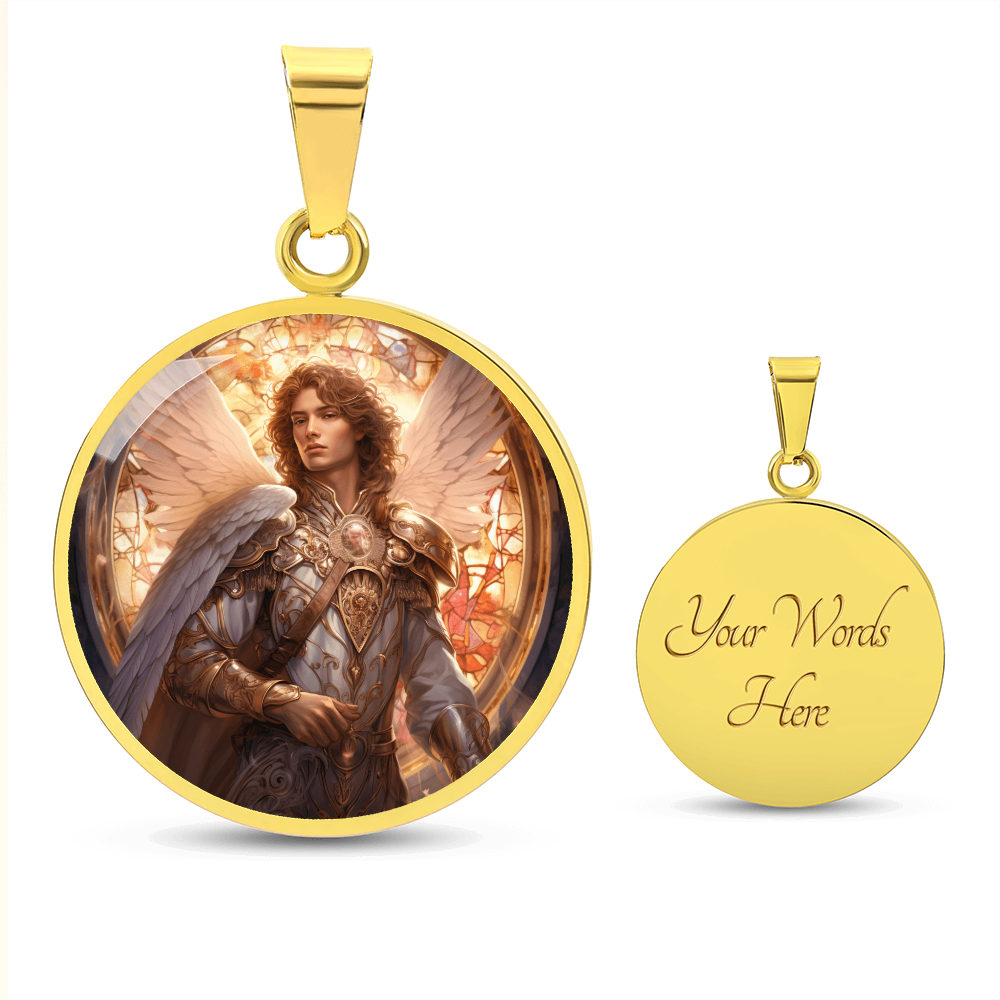 Archangel Chamuel Graphic Art Necklace