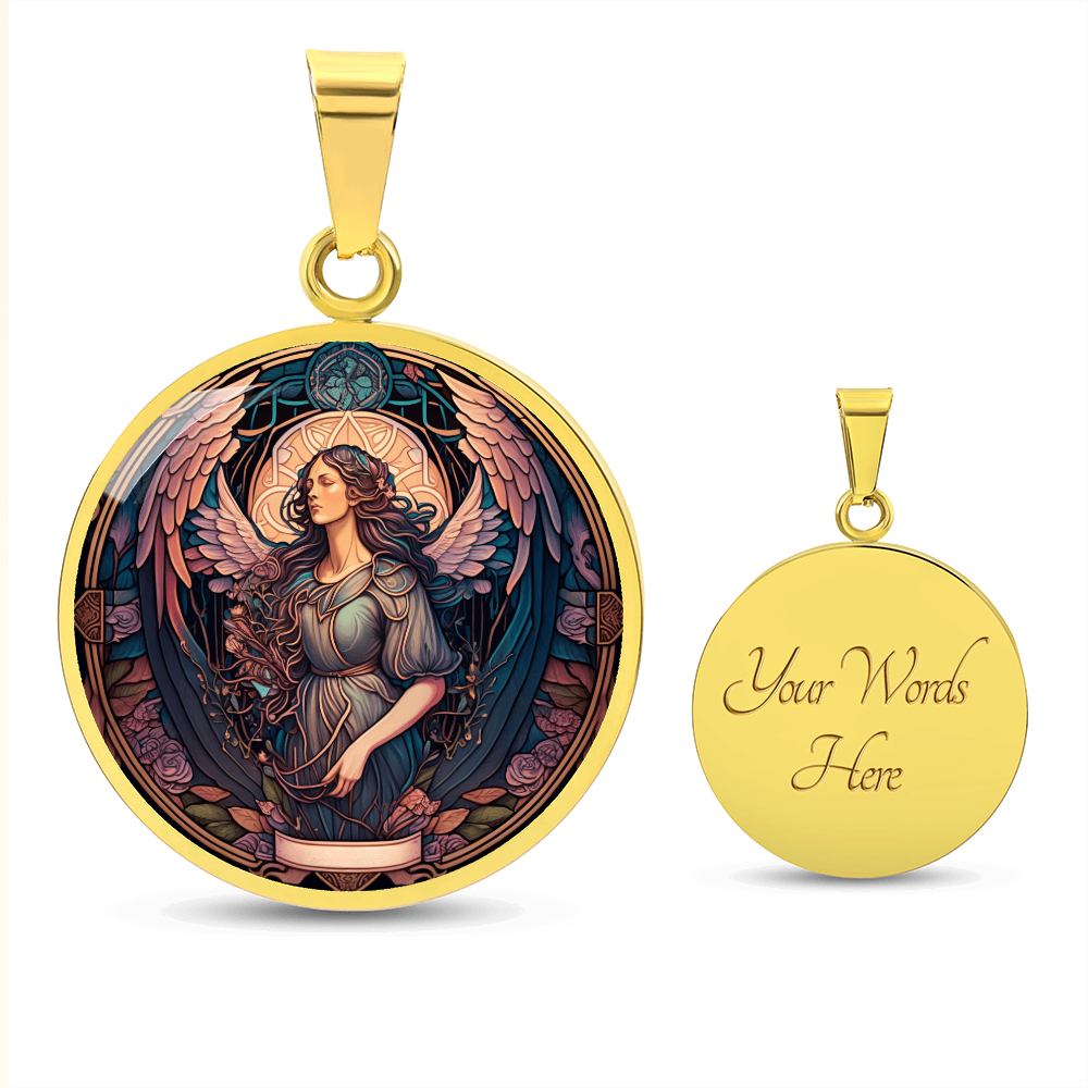 Archangel Raziel Graphic Art Necklace