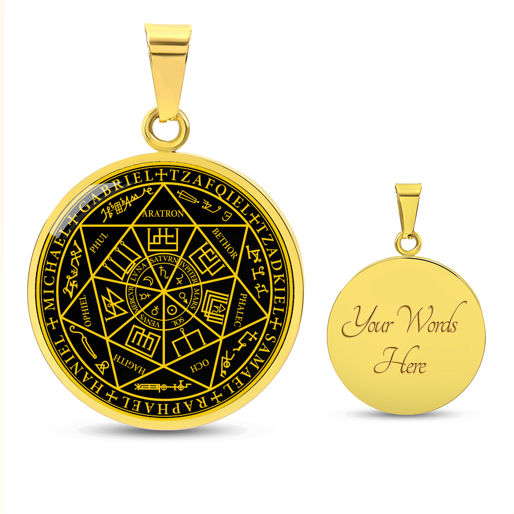 7 Archangels Sigil Necklace - Black