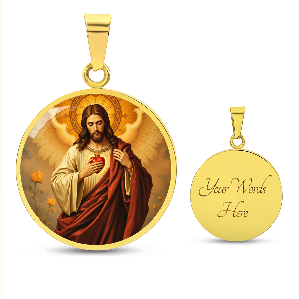Jesus Christ  Sacred Heart Necklace