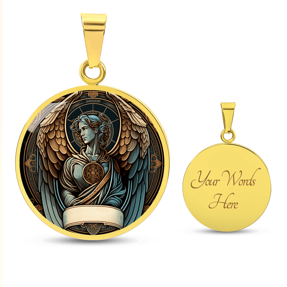 Archangel Gabriel Graphic Art Necklace