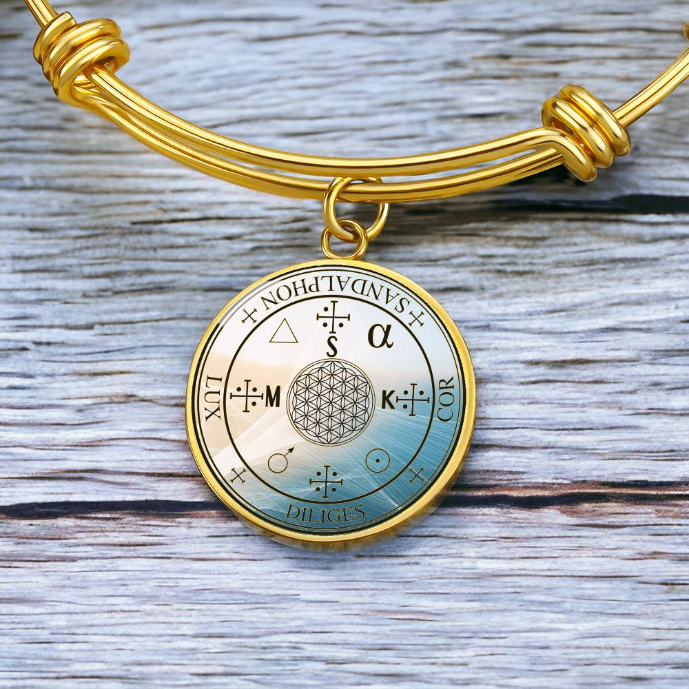 Archangel Sandalphon Sigil Wave Bracelet
