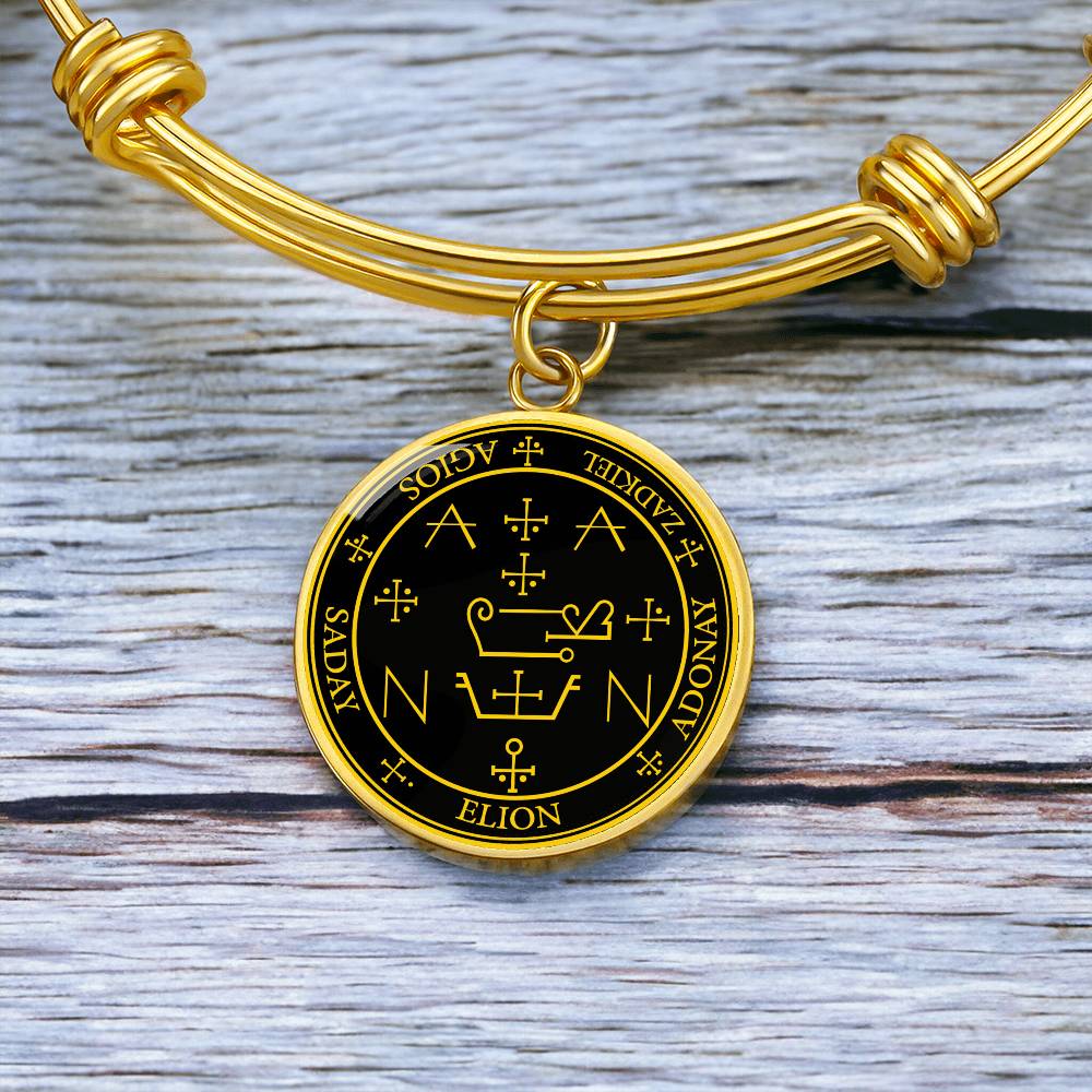 Archangel Zadkiel Sigil Bracelet - Black