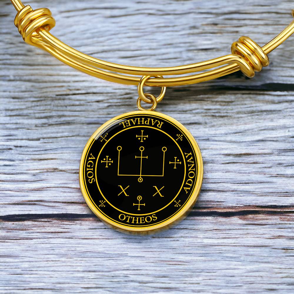 Archangel Raphael Sigil Bracelet - Black