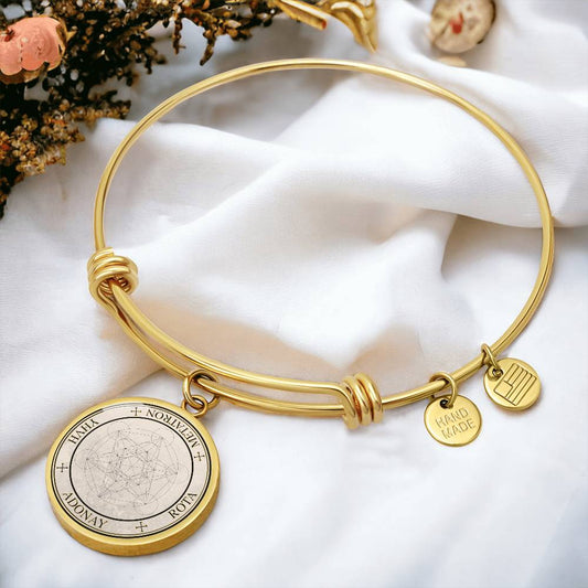18k gold archangel michael sigil bracelet protection sigil manifestation sigil spiritual jewelry