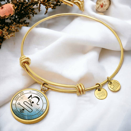 18k gold archangel Jophiel sigil bracelet protection sigil manifestation sigil spiritual jewelry